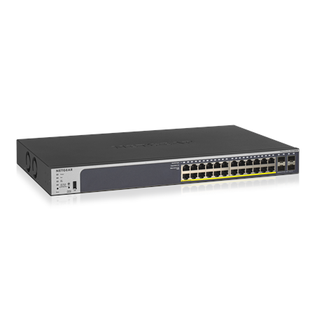 Netgear Switch GS728TP-200EUS Managed, Rack mountable, SFP ports quantity 4, PoE+ ports quantity 24