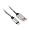 TRACER TRAKBK46268 Cable TRACER USB 2.0 Iphone AM - lightning 1,0m black and silver