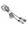 Kabelis TRACER USB 2.0 Iphone AM - lightning 1,0m juoda ir sidabrinė