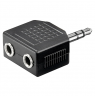 Goobay | Headphone AUX adapter 3.5 mm jack 1-to-2