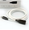 Silikoninis kabelis USB- Lightning, 2m (baltas)