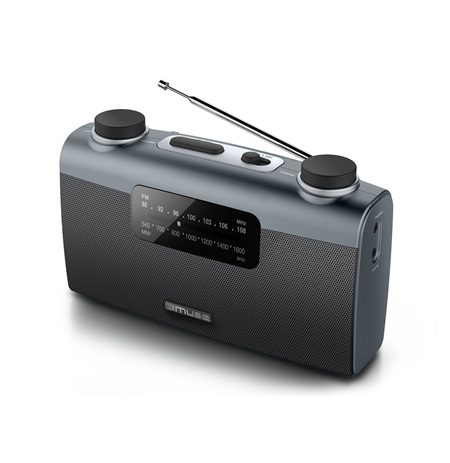 Muse Portable radio M-058R Black, AUX in