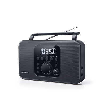Muse Radio M-091R Black, AUX in, Alarm function