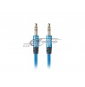 Cable Lanberg Premium CA-MJMJ-10CU-0010-BL (Jack 3,5 mm M - Jack stereo 3,5 mm M, 1 m, blue color)