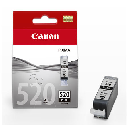 Canon PGI-520 High Capacity Pigment Black Ink Tank (for Pixma IP3600/IP4600/MP540/MP620/MP630/MP980), 350 p. @ A4 5%