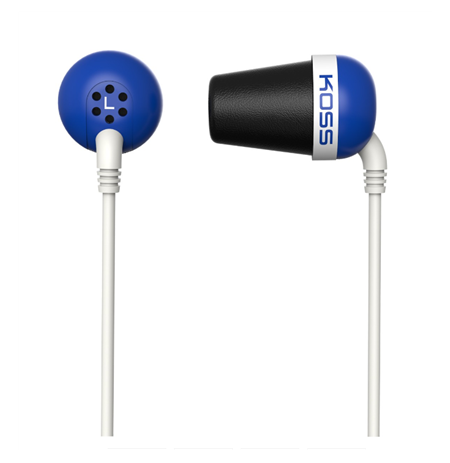 Koss Plug In-ear, 3.5 mm, Blue, Noice canceling,