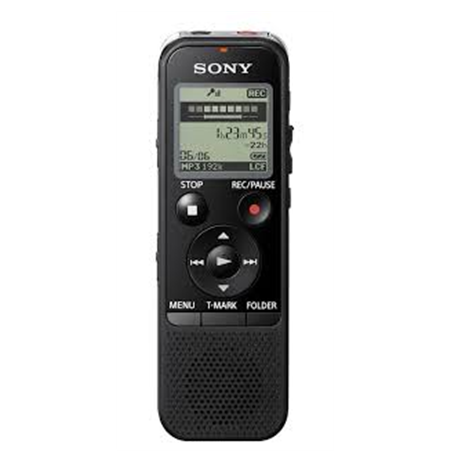 Sony Digital Voice Recorder ICD-PX470 Black, Stereo, MP3/L-PCM, 59 Hrs 35 min, MP3 playback