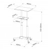 ART Trolley on wheels/work station for notebook/projector S-10B