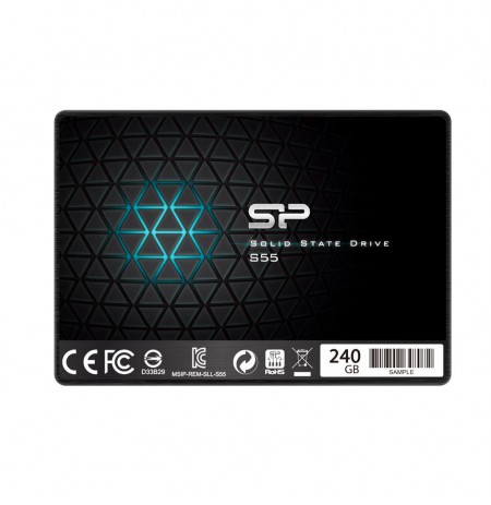 Silicon Power SSD Slim S55 240GB 2.5'', SATA III 6GB/s, 550/450 MB/s, 7mm