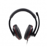 Gembird MHS-U-001 USB stereo headset Glossy black, USB, Built-in microphone