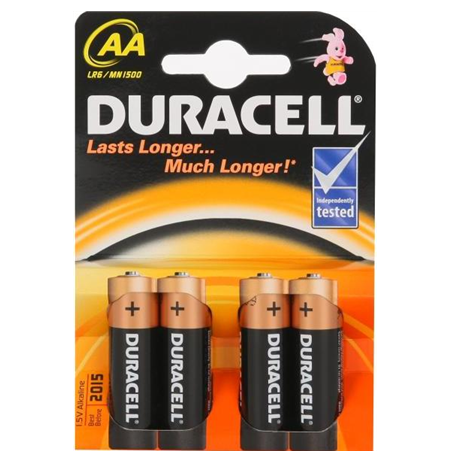 Duracell AA/LR6, Alkaline Basic MN1500, 4 pc(s)