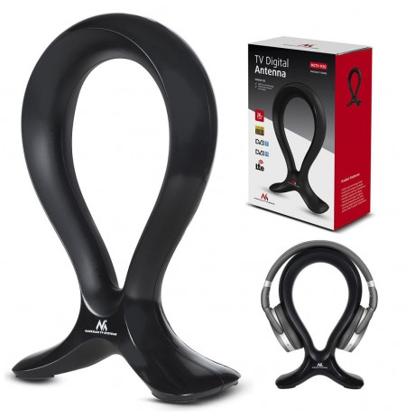Maclean MCTV-920 Indoor Antenna 2 in 1+ Headphone Stand  HDTV DVB-T2 DVB-T LTE