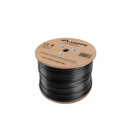Lanberg UTP solid outdoor gel. cable, CU, cat. 5e, 305m, gray