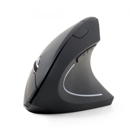 Gembird Ergonomic wireless optical mouse MUSW-ERGO-01, 1600 DPI, USB, black