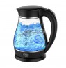 Adler | Kettle | AD 1274 | Standard | 2200 W | 1.7 L | Plastic/Glass | 360° rotational base | Black/ transparent