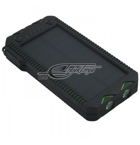 Charger solar PowerNeed S12000G (12000 mAh, USB, black color, green color)