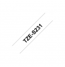 BROTHER TZES231 special tape 12mm 8m white black extra-strong adhesive for lettering instrument