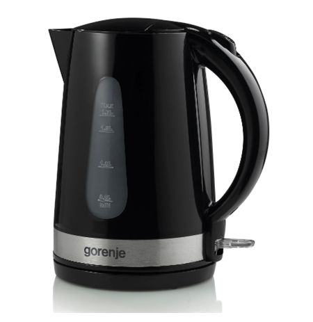 Gorenje Kettle K17BK Standard,  Plastic/ metal, Black, 2200 W, 360° rotational base, 1.7 L