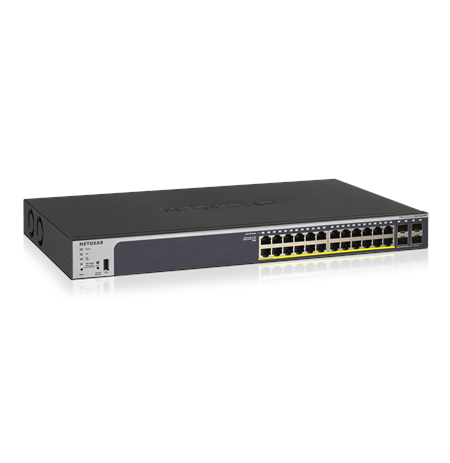 Netgear Switch GS728TPP-200EUS Managed, Rack mountable, SFP ports quantity 4, PoE+ ports quantity 24