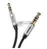 Cable Baseus CAM30-BS1 (Jack 3,5 mm - Jack 3,5 mm , 1m, black and silver color)
