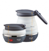 Kettle electric Adler AD 1279 (750W 0.6l, white color)