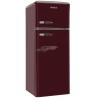 Fridge Amica RETRO KGC15631R (550mm x 1440mm x 615 mm, 164 l, Class A++, maroon color)