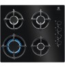 ELECTROLUX KGG6407K Gas Hob - 4 Burners - L 59 x D 51 cm - 7800 W - Glass Coated - Black | Sourcing