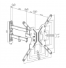 Logilink BP0016 TV Wall mount, 23"-55", tilt +15°-15°,swievel +-90°, 395mm