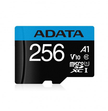 ADATA 256GB Premier MicroSDHC, R/W up to 100/25 MB/s, with Adapter