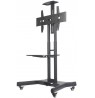 NEOMOUNTS Monitor/TV Mobile Floorstand 32inch-75inch 45kg VESA600x400 Height Adjust 103-153cm public LFD Trolley black