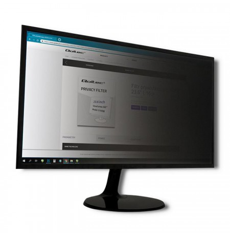 Qoltec Privatizing filter RODO | 24'' | 16:9