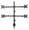 TECHLY 027521 Quadruple desk LED/LCD monitor arm 13-27inch VESA 4x 10kg full motion