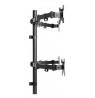 Techly keturgubas LED/LCD monitorių laikiklis 13''-27'' VESA 4x 10kg, reguliuoj.