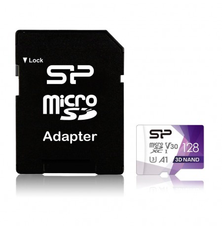 Silicon Power memory card Superior Pro Micro SDXC 128GB UHS-I U3 V30 +adapter