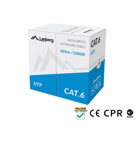 Lanberg UTP stranded cable CU, cat. 6, 305m, gray