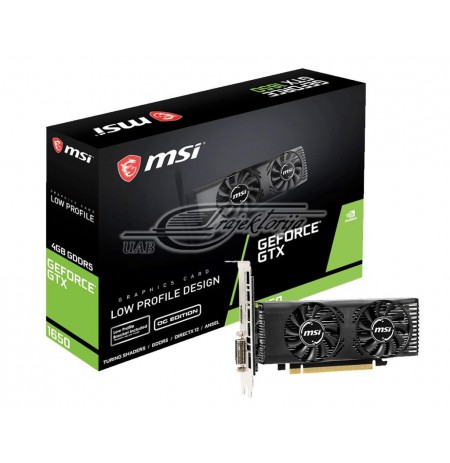 Vaizdo plokštė MSI GeForce GTX 1650 4GT LP OC 4G