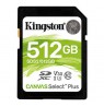 KINGSTON 512GB SDXC Canvas Select Plus 100R C10 UHS-I U3 V30