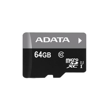 A-DATA 64GB Premier microSDHC UHS-I U1 Card (Class10) with adapter Retail