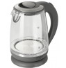 Adler | Kettle | AD 1286 | Standard | 2200 W | 2 L | Plastic/Glass | 360° rotational base | Grey/ transparent
