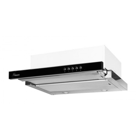 Cooker hood Drawer AKPO WK-7 LIGHT GLASS 50 INOX CZARNY (265,5 m3/h, 500mm, inox color)