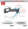 Barkan Flat/ Curved TV Wall Mount 4800 Wall mount, Full motion, 40-90 ", Maximum weight (capacity) 60 kg, Black