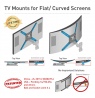 Barkan Flat/ Curved TV Wall Mount 4800 Wall mount, Full motion, 40-90 ", Maximum weight (capacity) 60 kg, Black