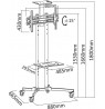 Sbox Floor Trolley LED TV Stand FS-401
