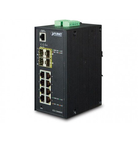Planet IGS-12040MT network switch Managed Gigabit Ethernet (10/100/1000) Black