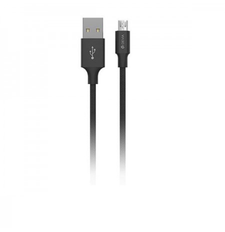 Devia Pheez Series Cable for Micro USB (5V 2.4A,25CM) black