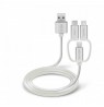 3 in 1 Įkrovimo 1.2m Laidas SBS Baltas