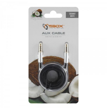 Sbox AUX Cable 3.5mm to 3.5mm 3535-1.5W coconut white