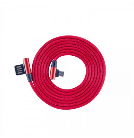 Sbox USB-daugiau Micro USB 90 M/M 1.5m USB-MICRO-90R strawberry red