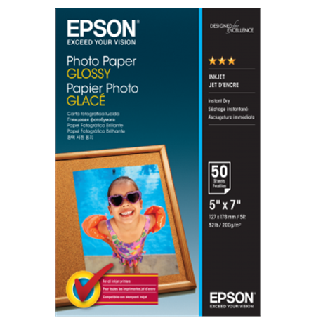 Epson Photo Paper Glossy 50 sheets, 13 x 18 cm, 200 g/m²