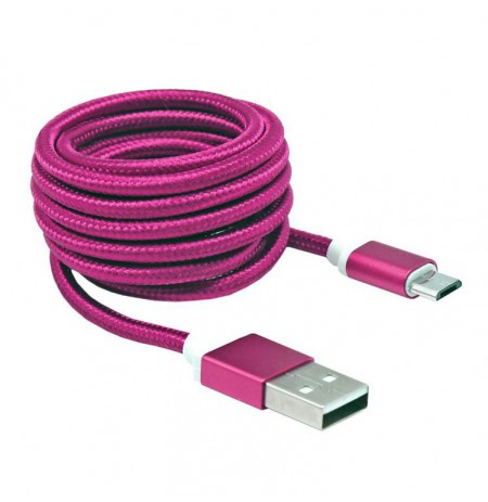 Sbox USB-daugiau Micro USB M/M 1.5m USB-10315P pitaya pink